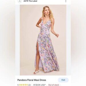ASTR the Label Pandora Floral Maxi Dress in Lavender